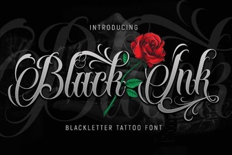 Black Ink Font Design Ideas for Your Project
