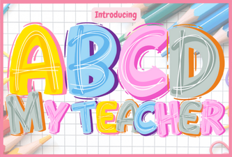 The Abcd My Teacher Font for Creative Design Projects