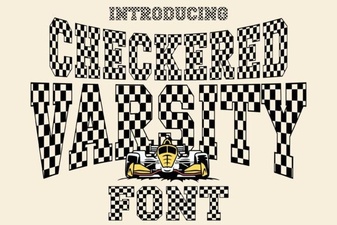 The Checkered Varsity Font for Bold Design Projects