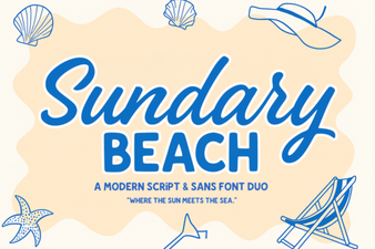 Creative Font Duo: Sundary Beach Design Kit